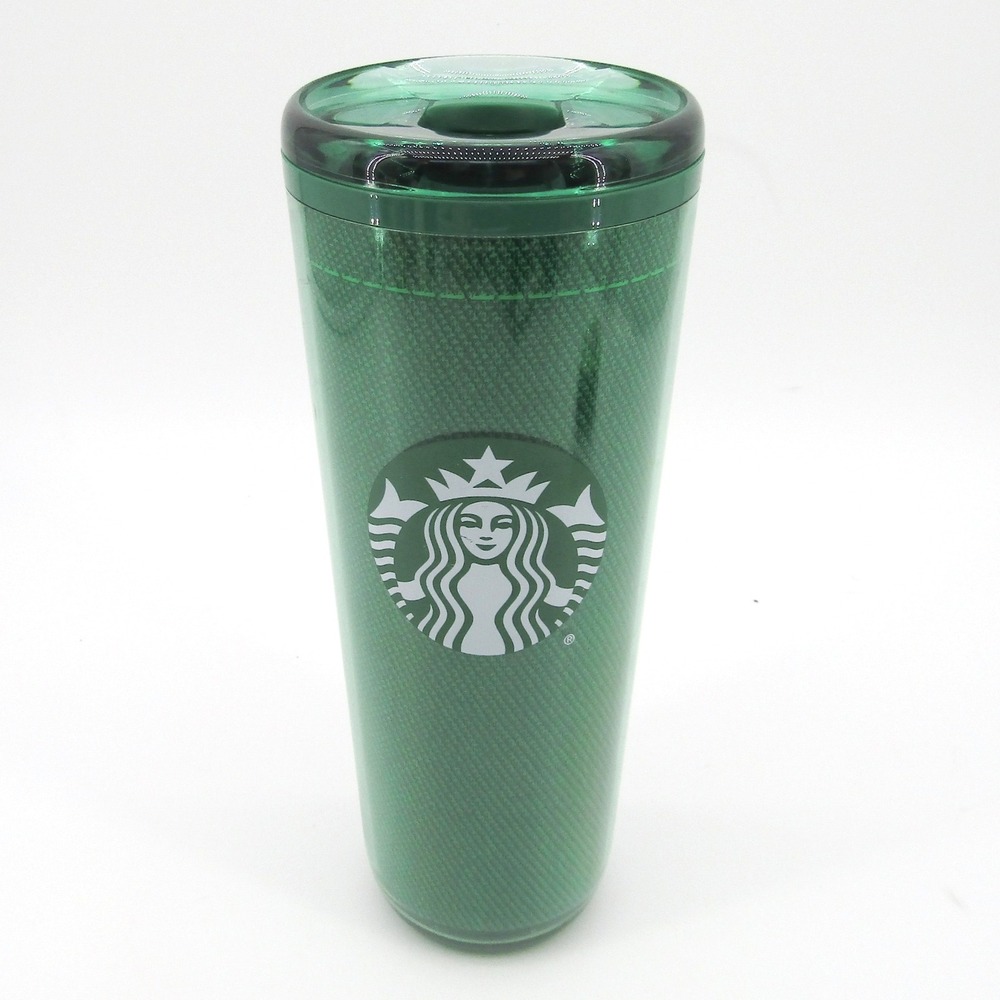 Starbucks Barista Green Apron Tumbler Cup With Lid 24 oz Reusable Travel Mug